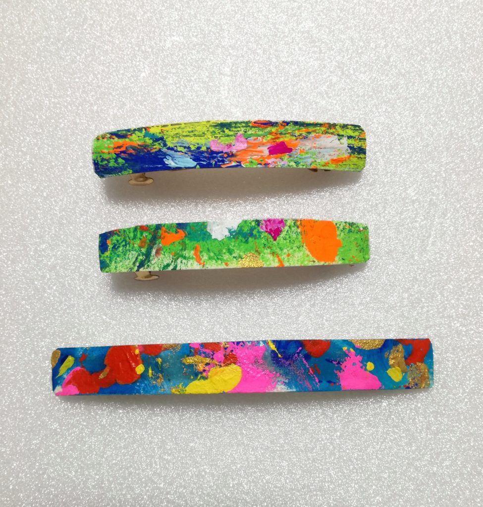 Barrette with original paintings 2